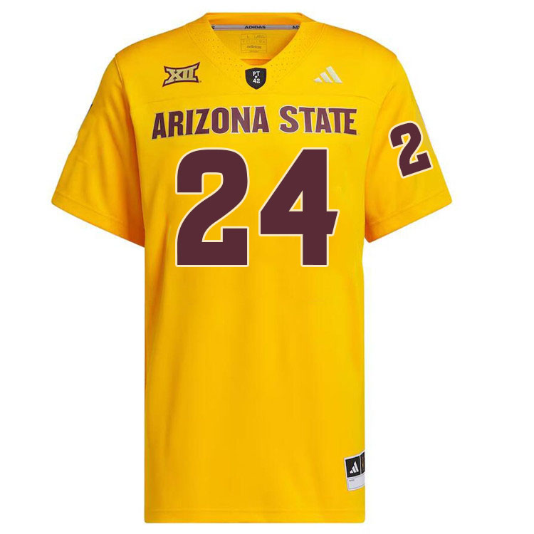 #24 Tate Romney Arizona State Sun Devils College Football Jerseys Stitched-Gold